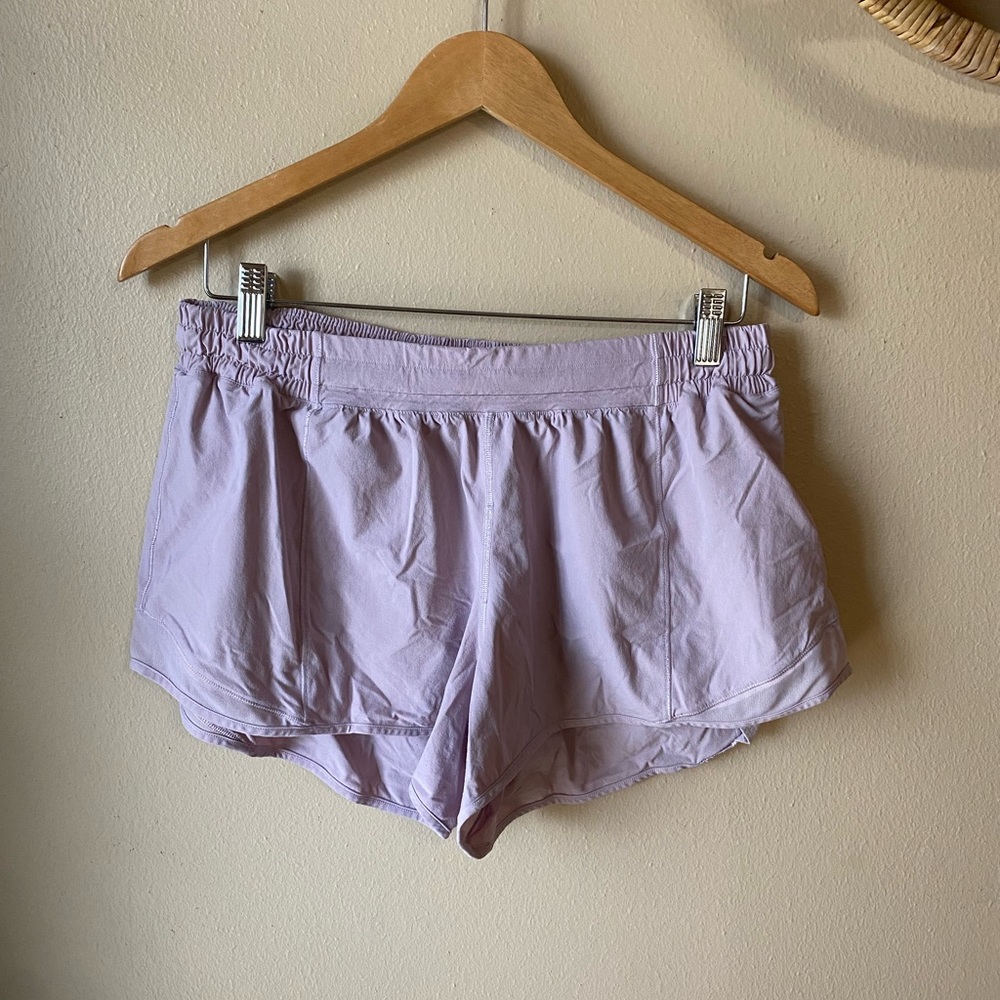 Light purple/ lilac lululemon hotty hot shorts